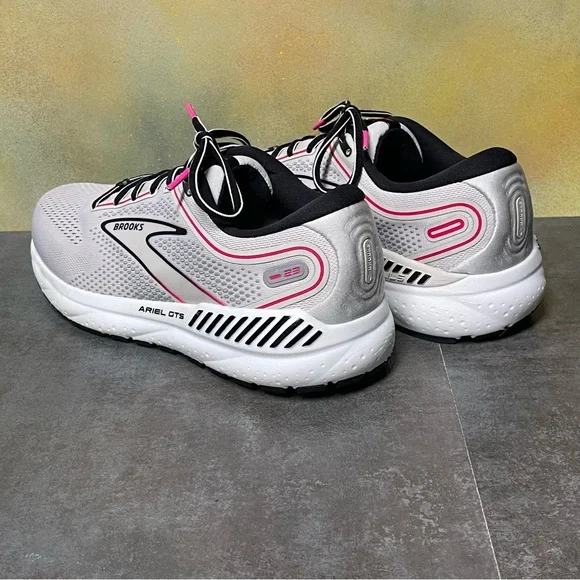 Brooks Ariel GTS 23 Women's Gray/Black/Pink Running Shoes Size 10B - Picture 11 of 16